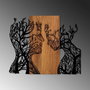 Wallity Tree Woman And Man - Escultura de Pared de Madera y Metal